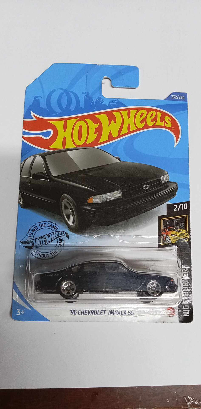 Hot Wheels 96 CHEVROLET IMPALA SS Black  NIGHTBURNERZ 2/10--232/250 (GHB74)