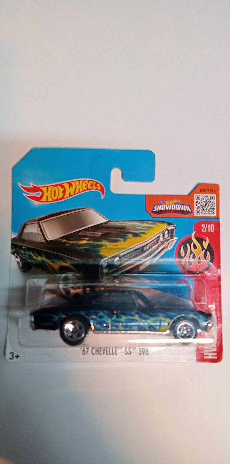 2016 Hot Wheels HW Flames 2/10 '67 CHEVELLE SS 396  (Short Card) (DHR07)