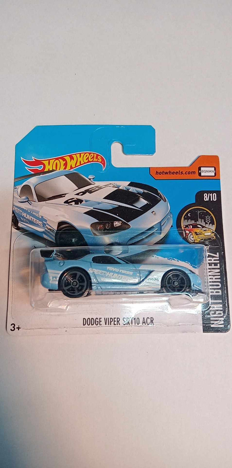 Hot Wheels  2017 Nightburnerz 8/10 Dodge Viper SRT10 ACR- 47/365 Speedhunter-SHORT CARD  (DTY82)