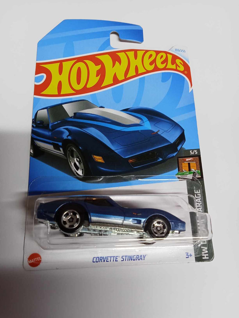 2024 Hot Wheels 109/250 BLUE CORVETTE STINGRAY 5/5 HW DREAM GARAGE (HTD53)