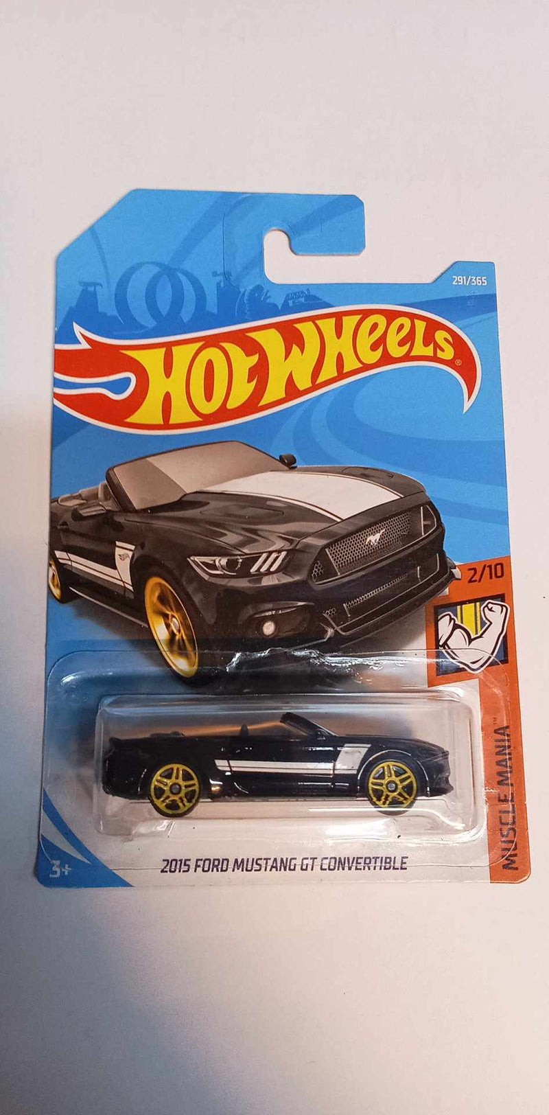 Hot Wheels 2015 Ford Mustang GT Convertible#2---#291/365 -Muscle Mania  (FKB04)