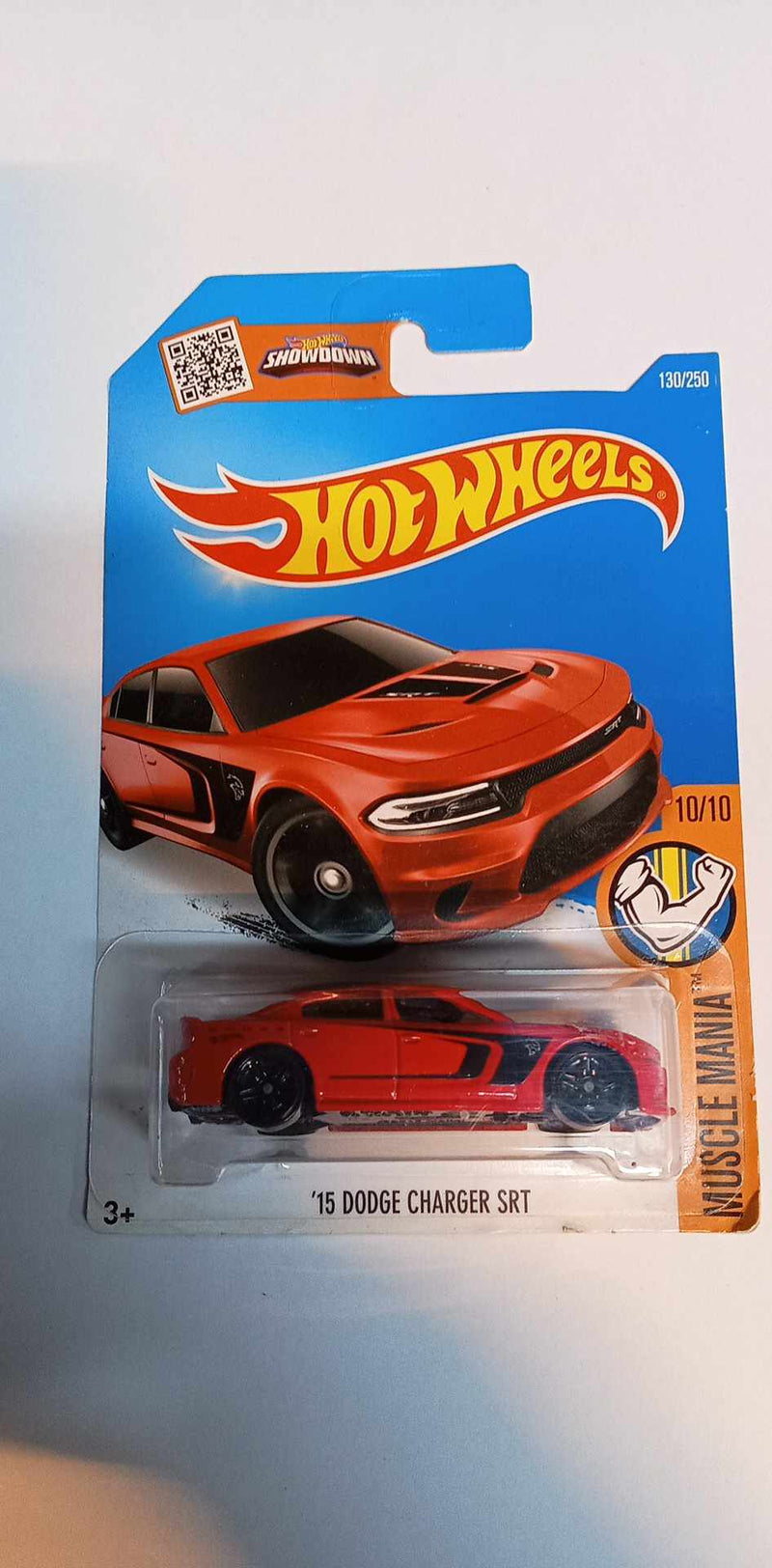 2016 Hot Wheels Red '15 DODGE CHARGER SRT Muscle Mania-10/10--130/250  (DHP15)