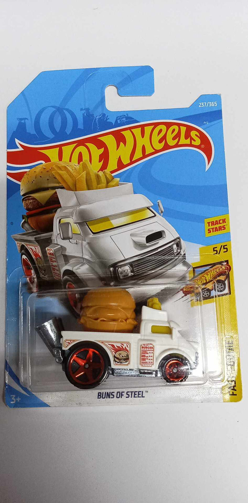 2017 Hot Wheels -Buns Steel Car - 5/5- FAST FOODIE- 237/365 (FKB14)