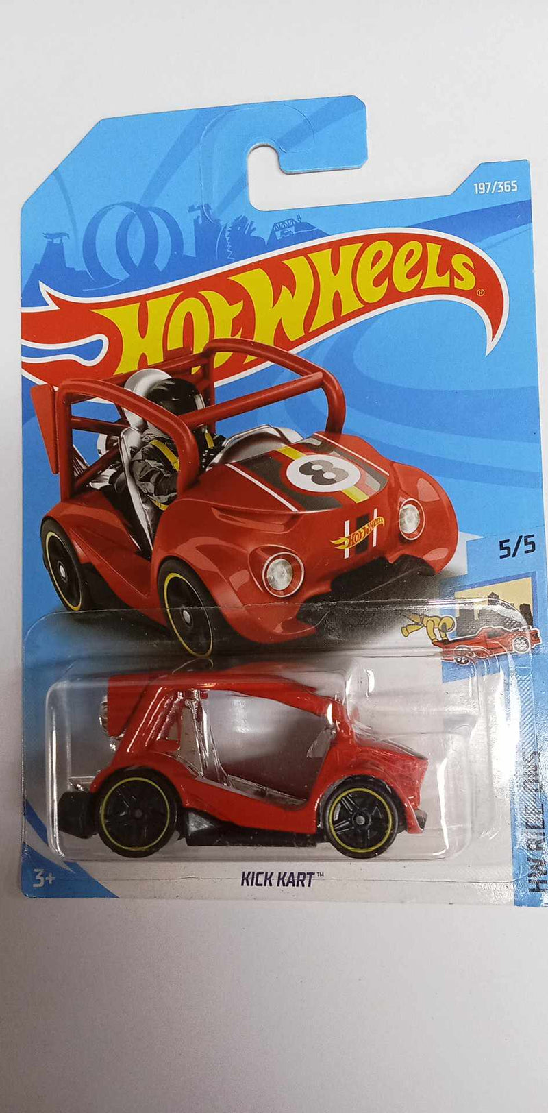 2018 Hot Wheels- HW RIDE-ONS -5/5 -Kick Kart -197/365 (FJV83)