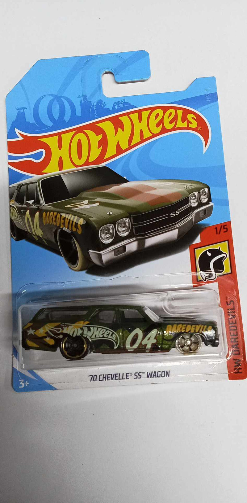 2018 Hot Wheels-  HW Daredevils 1/5- '70 CHEVELLE WAGON SS (FRR82)