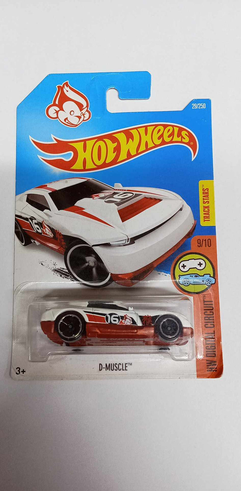 2016 Hot Wheels -HW Digital Circuit - D-Muscle (White)