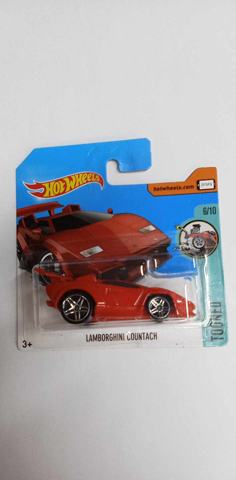 2017 Hot Wheels TOONED 6/10 Lamborghini Countach 152/365-SHORT CARD   (DVB37 )