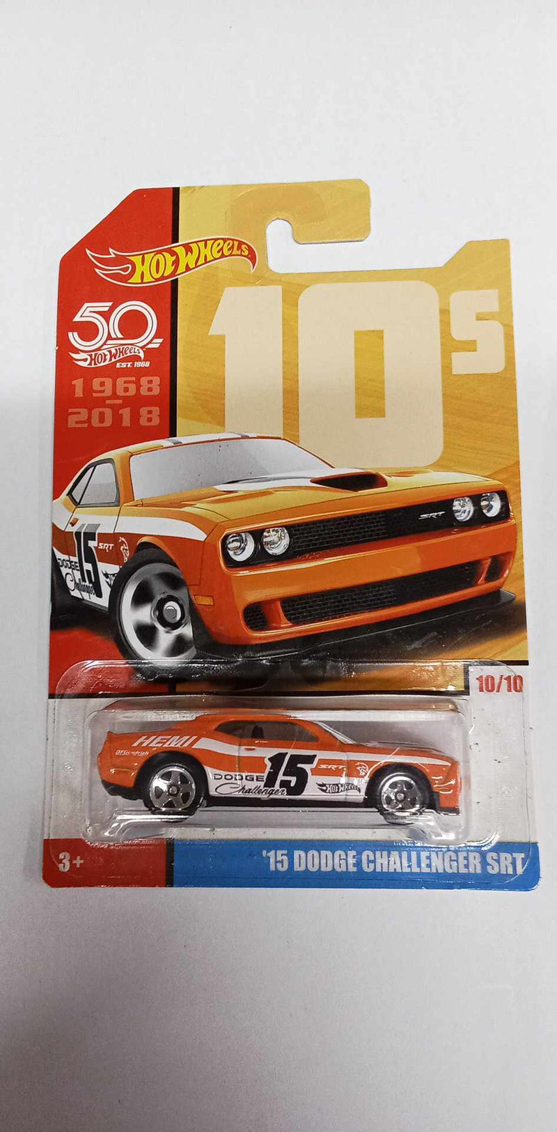 2018 Hot Wheels ‘15 Dodge Challenger SRT 50th Ann. 10s (FRF39)