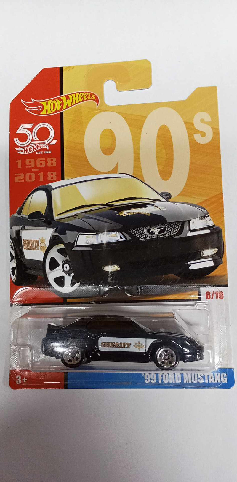 2018 Hot Wheels ’99 Ford Mustang -50th Ann. 90s (FRF37)