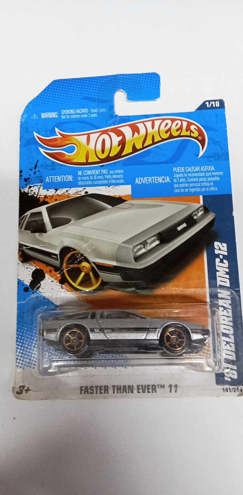 HOT WHEELS -1981 DELOREAN DMC-12- FASTER THAN EVER 11 (T9848)