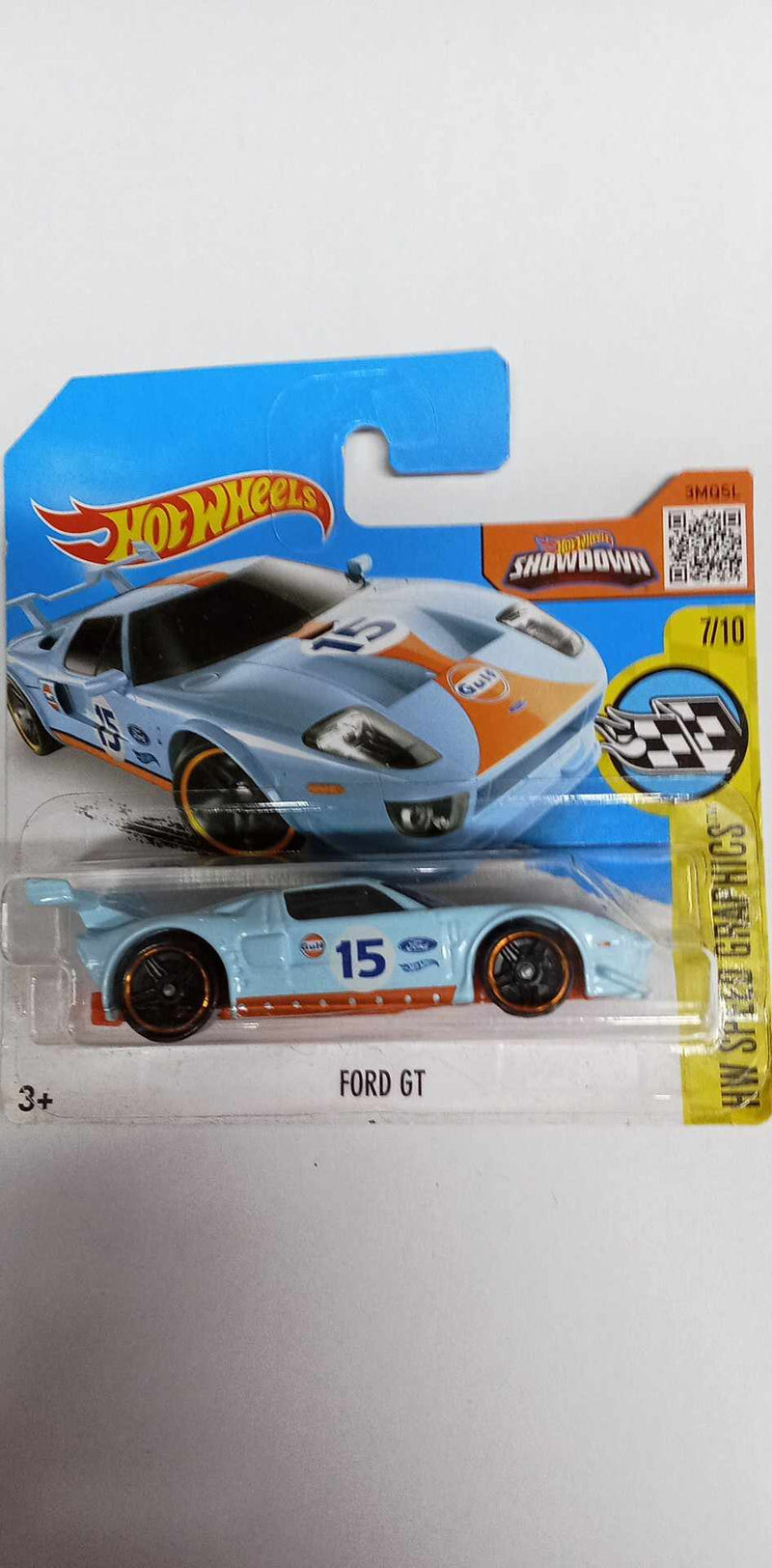 2015 Hot Wheels - HW Speed Graphics 7/10- Ford GT- SHORT CARD- (DHR78-SHORT)