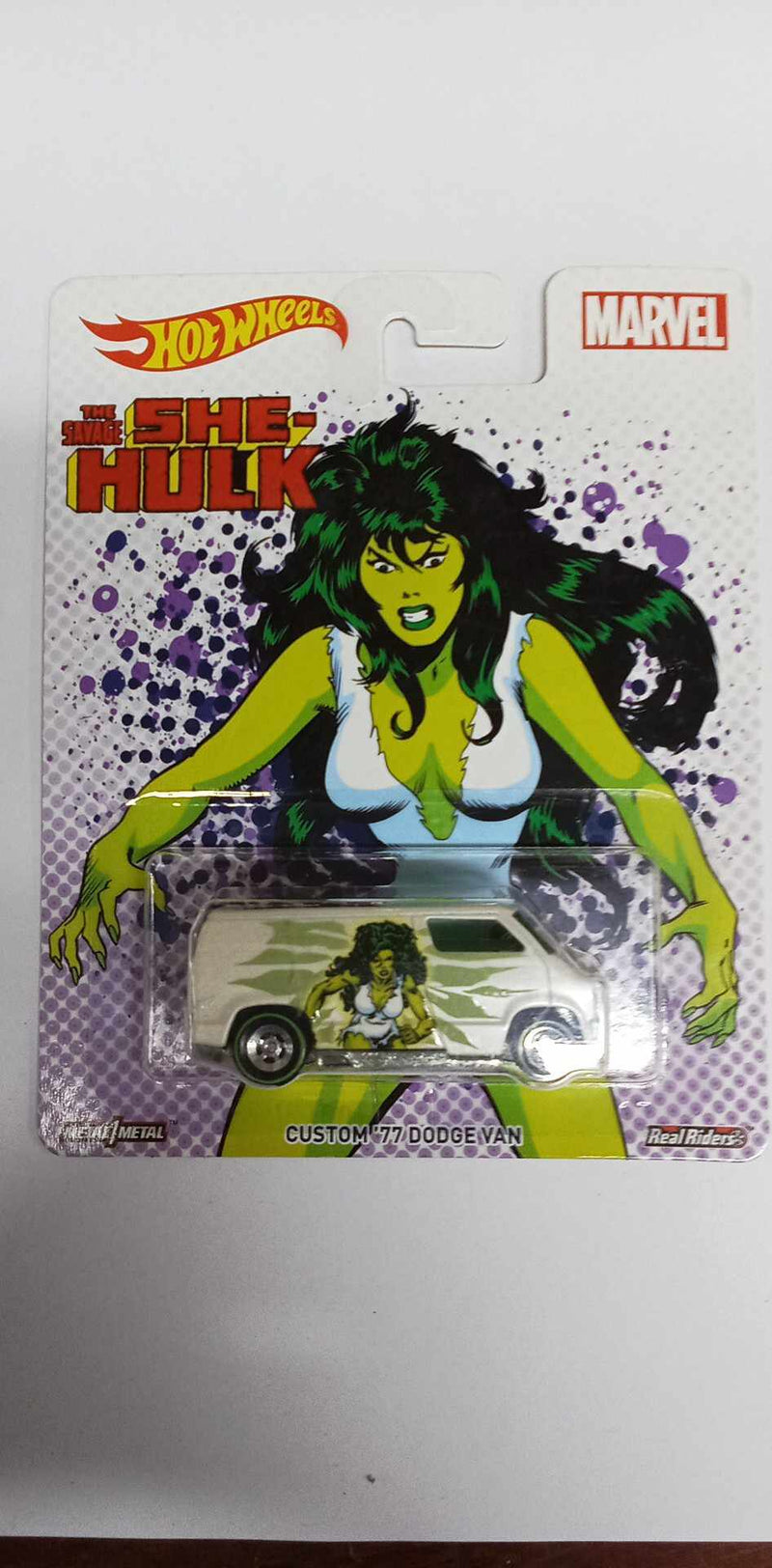 Hot Wheels-POP CULTURE- Marvel - Custom '77 Dodge Van (DWH30)