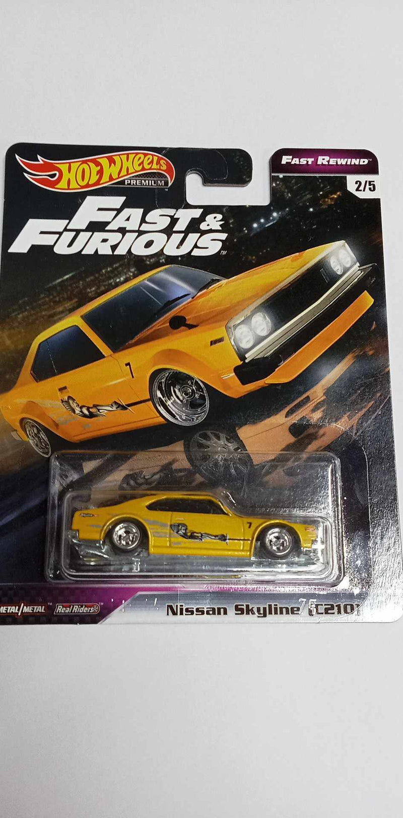 2017 Hot Wheels Premium Fast & Furious Nissan Skyline (C210) Fast Rewind 2/5 (GHH17)