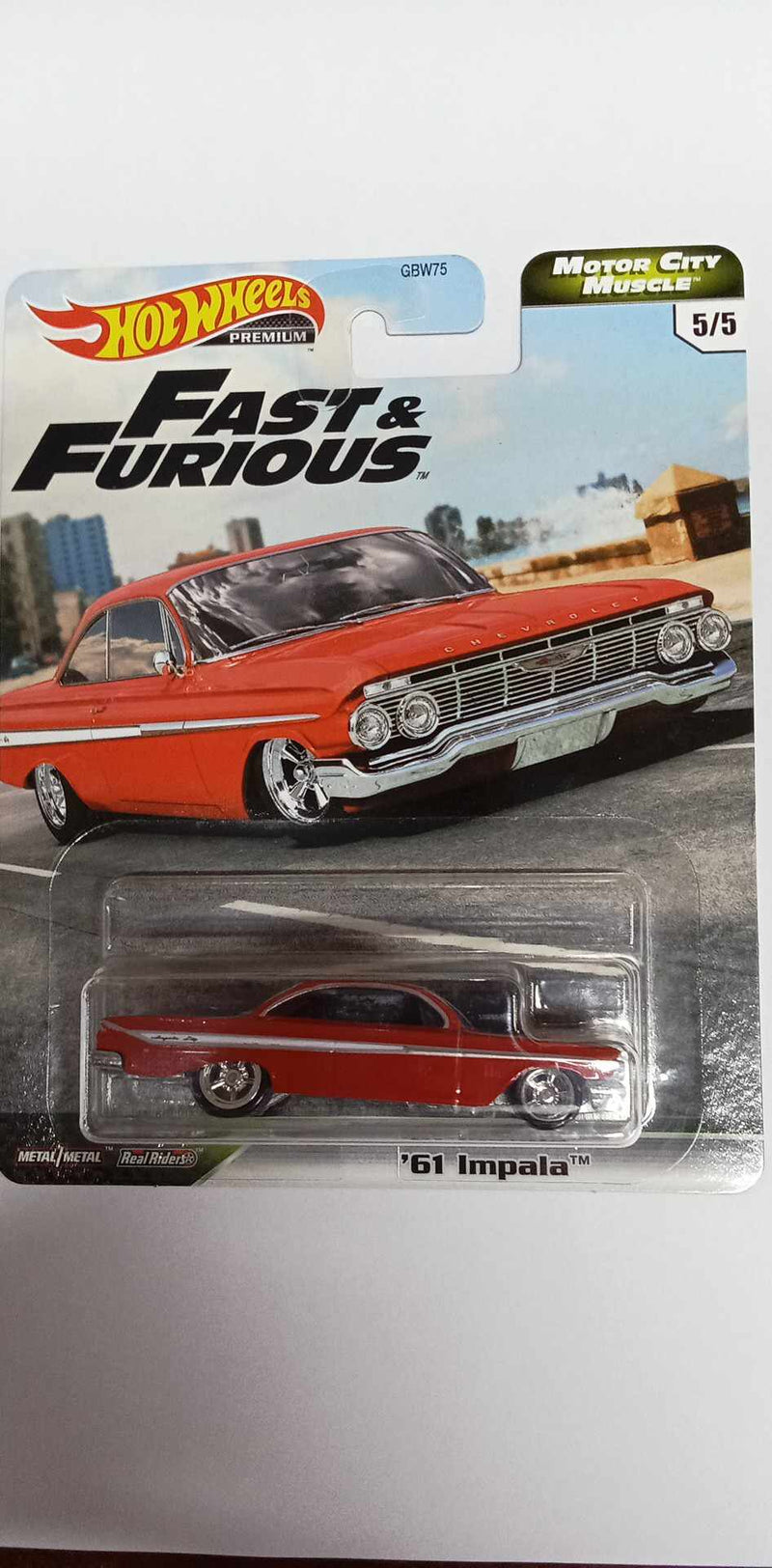 2020 Hot Wheels -Premium Fast & Furious- Motor City Muscle - 5/5  -'61 IMPALA (GJR69)