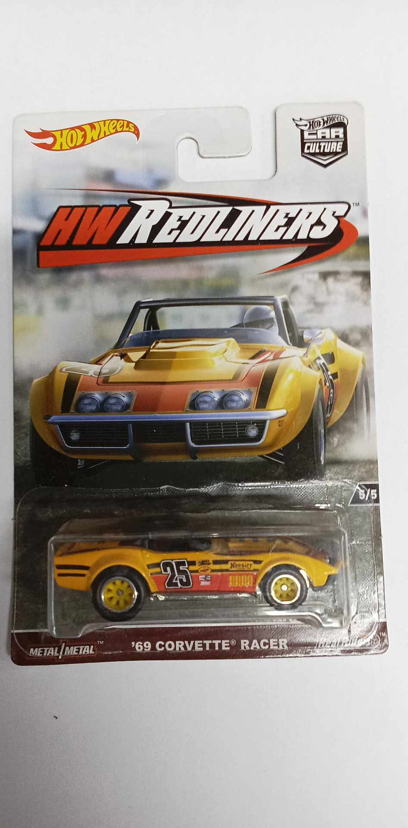 2017 Hot Wheels-Car Culture- 5/5- HW Redliners-69 CORVETTE RACER (FBX25)