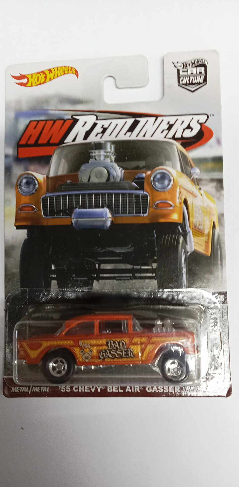 2017 Hot Wheels- CAR CULTURE, '55 CHEVY BEL AIR GASSER-HW REDLINERS -4/5 (DWH84)