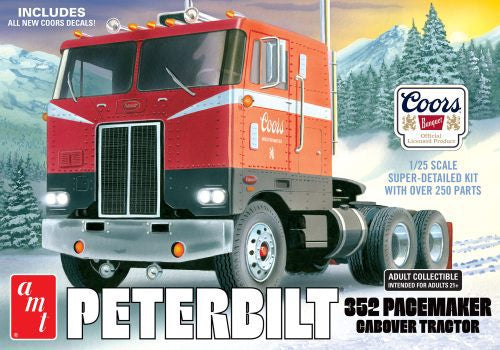 1/25 AMT PETERBILT 352 PACEMAKER COE COORS BEER SCALE MODEL KIT (AMT 1375)