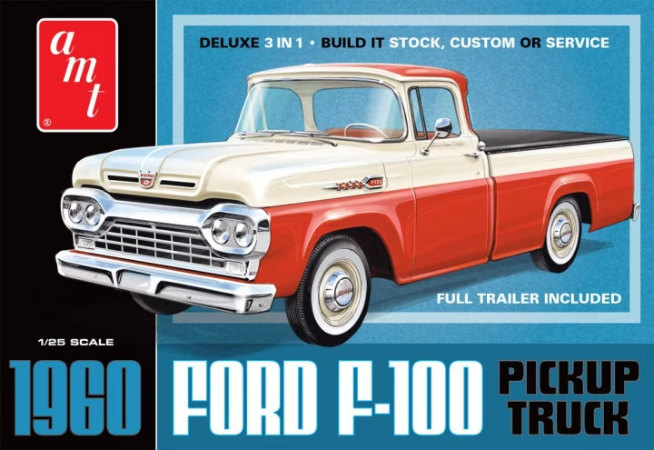 AMT 1/25 1960 Ford F-100 with Trailer (AMT 1407)