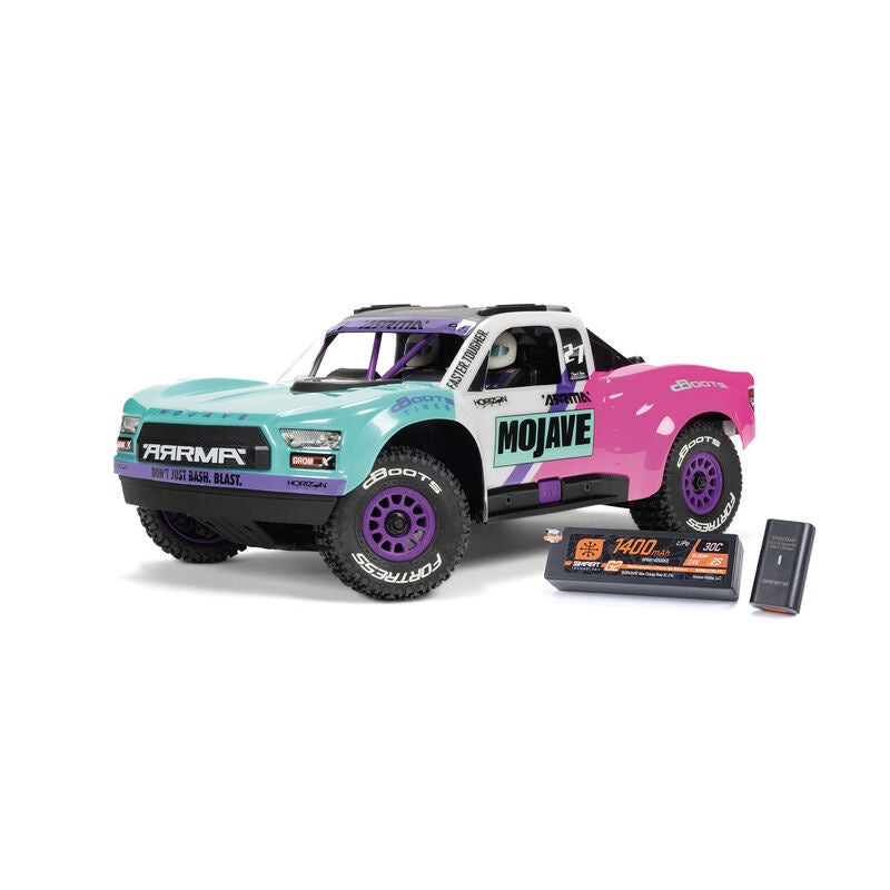 ARRMA MOJAVE GROM 223S BLX Brushless 4X4 Small Scale Desert Truck RTR with Battery & Charger, Teal (ARA2304ST1)