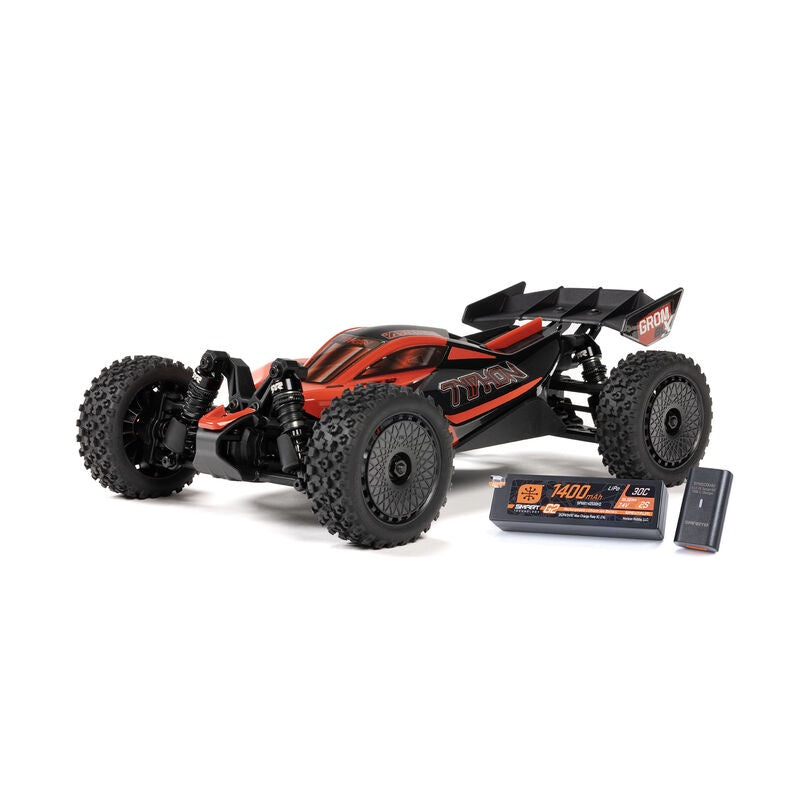 ARRMA -TYPHON GROM 223S BLX Brushless 4X4 Small Scale Buggy RTR with Battery & Charger, Red (ARA2306ST1)