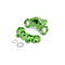 Losi Aluminum Triple Clamp Set, Green: Promoto MX (LOS364008)