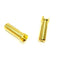 Team Trinity 4mm Gold Bullet Connectors (1 pair) (REV2228)