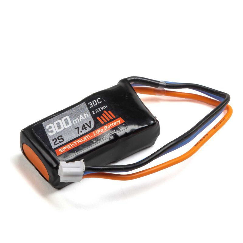 Spektrum 300mAh 2S 7.4V 30C LiPo Battery; PH Connector STOL 700 (Replaces EFLB2802S30)(SPMX3002S30)