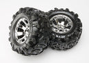 Traxxas - Tires & Wheels Assembled Glued (Geode Chrome Wheels ( 5673)