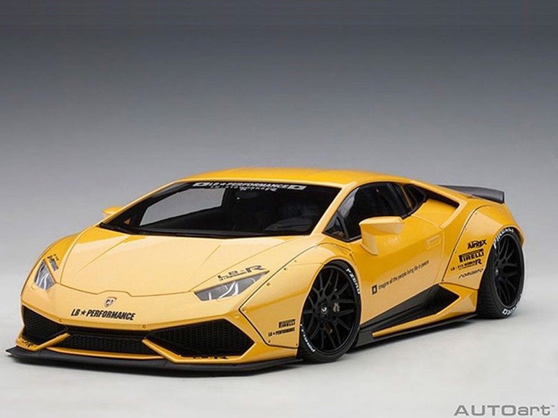 Autoart 1/18 Liberty Walk LB-Works Lamborghini Huracan (Metallic Yellow) (Diecast Car) (79124)