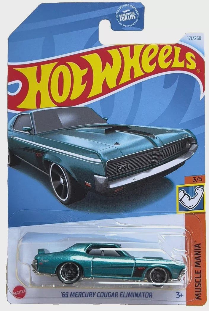 HOT WHEELS ‘69 MERCURY COUGAR ELIMINATOR HW MUSCLE MANIA 2024 (HTC59)