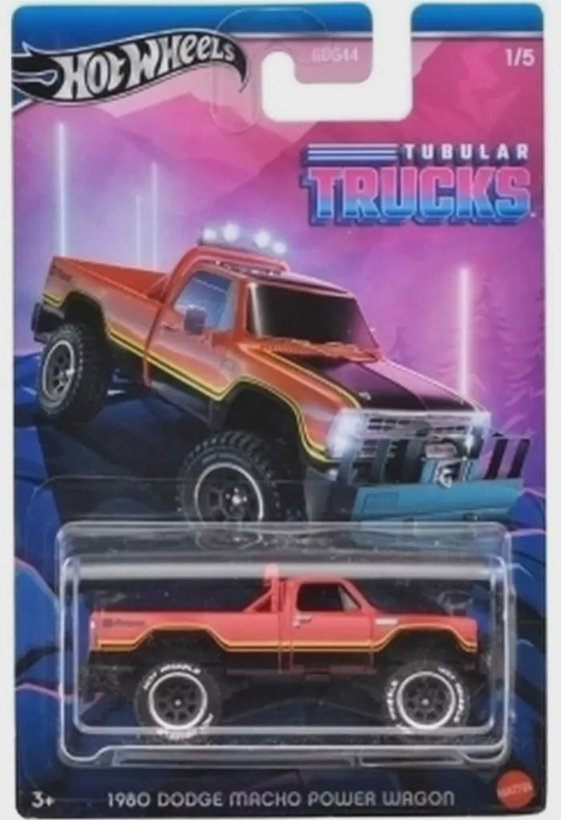 2024 Hot Wheels Tubular Trucks ' 1980 Dodge Macho Power Wagon 1/5 (HRR95)