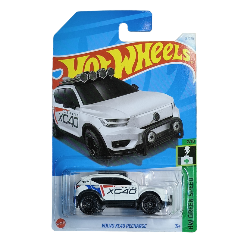 Hot Wheels Green Speed White Volvo XC40 Recharge 2/10 (HTC81)