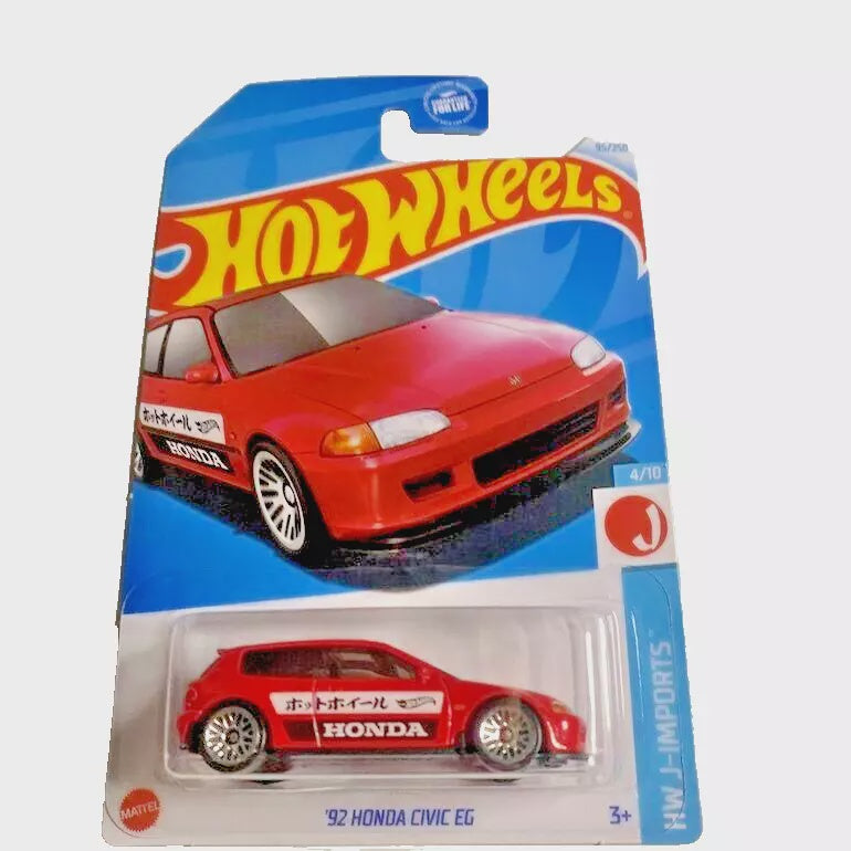 HOT WHEELS 2024 '92 HONDA CIVIC EG RED 95/250 HW J-IMPORTS ( HTC43)