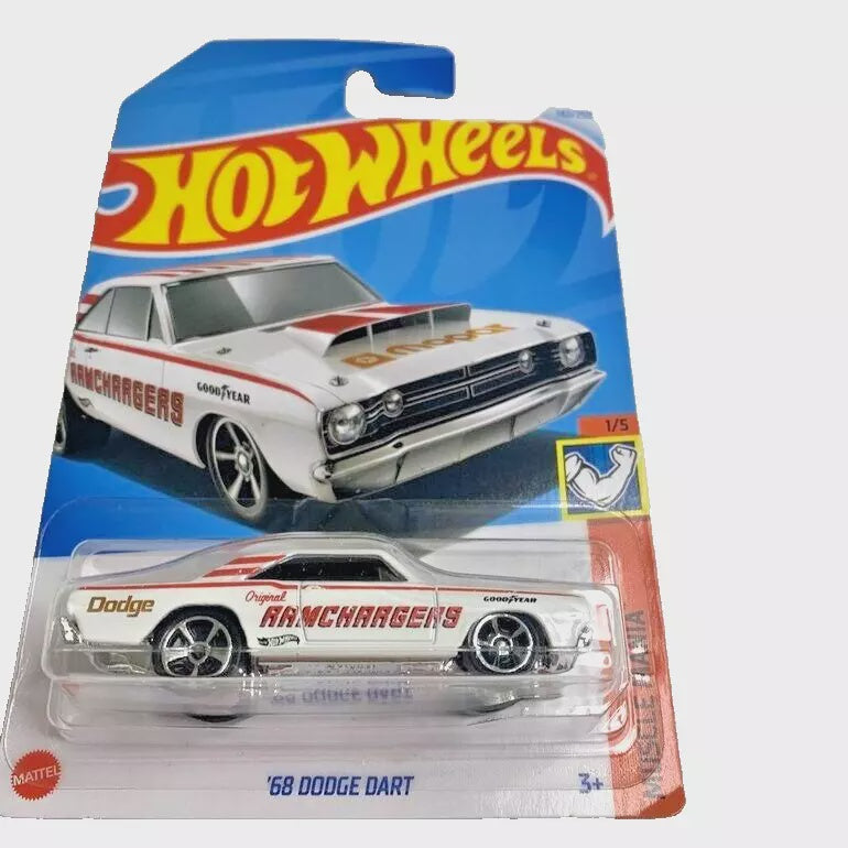 2024 HOT WHEELS '68 DODGE DART WHITE 142/250--1/5 (HTC57)