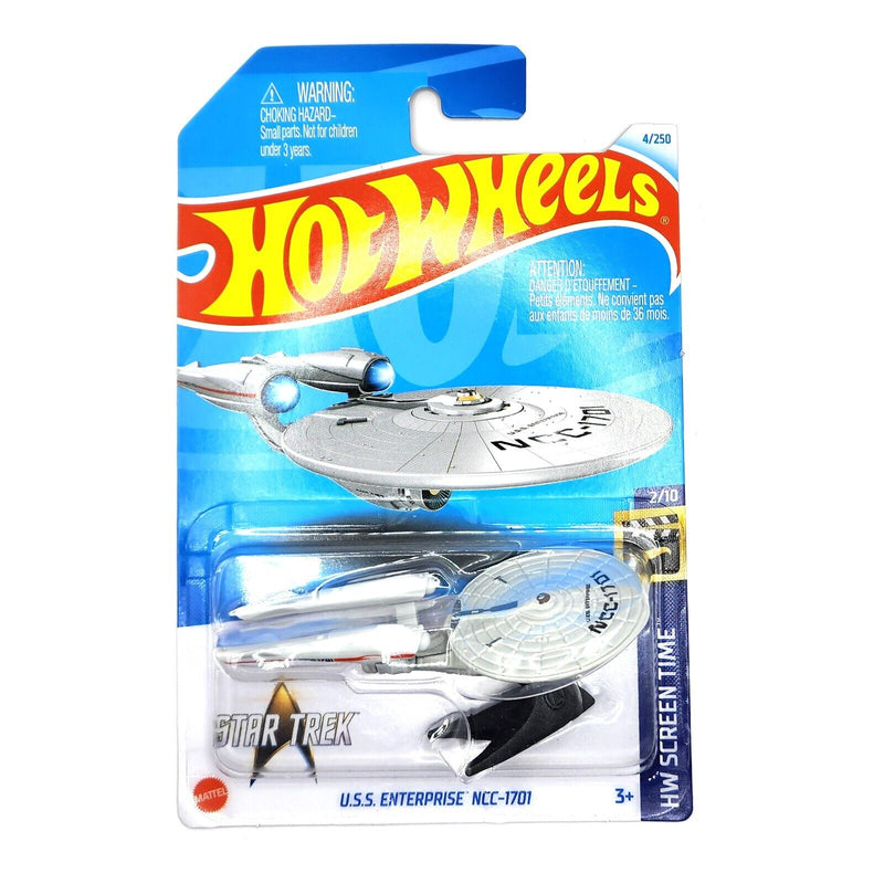 Hot Wheels Star Trek U.S.S. Enterprise NCC-1701 Space Ship Screen Time 4/250 (HTB32)