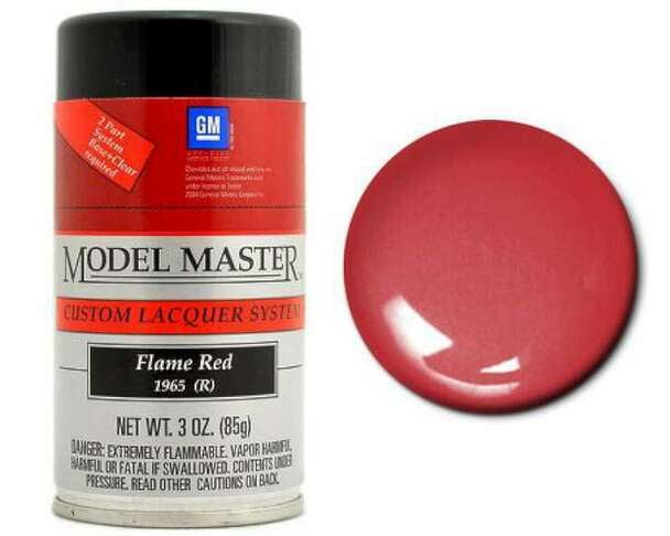 Model Master Lacquer Spray Flame Red 3 oz (28110)