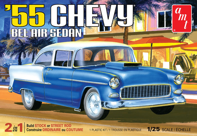 AMT 1955 CHEVY BEL AIR SEDAN 1:25 SCALE MODEL KIT (amt1119m)