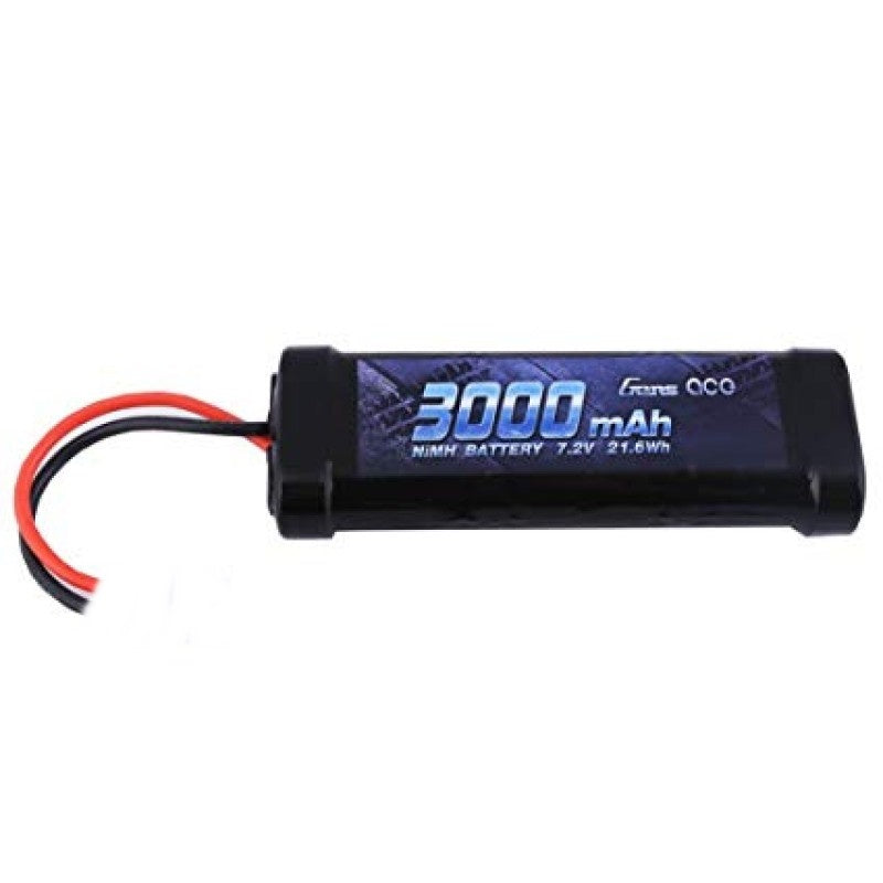 Gens Ace 7.2V NiMh 3000mAh Stick Battery pack With Quality 14Awg Silicone Wire & EC3 Plug