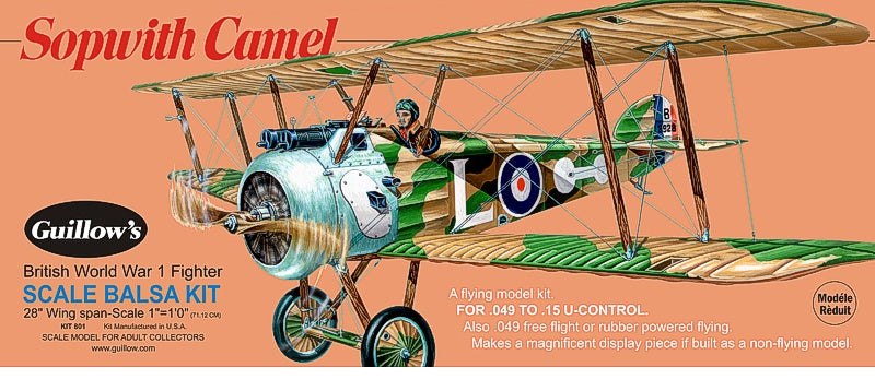 Guillows 1/12 Sopwith Camel 71cm Wingspan (GUI 0801)