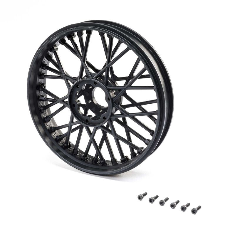 Losi Front Wheel Set, Black: Promoto-MX (LOS46000)