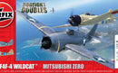 Airfix 1/72 Grumman F-4F4 Wildcat & Mitsubishi Zero Dogfight Double (A50184)