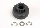 Traxxas Clutch bell, (18-tooth)/ 5x8x0.5mm fiber washer (2)/ 5mm E-clip (requires